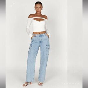 Meshki size small NWT oversized jeans